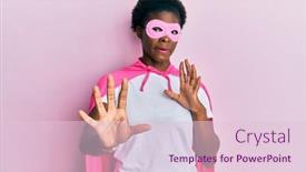  Presentation with superhero - Presentation design having young-african-american-girl-wearing background and a lemonade colored foreground