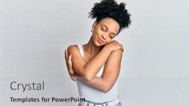  Presentation with african american girl power business - Amazing PPT layouts having young-african-american-girl-wearing backdrop and a light gray colored foreground