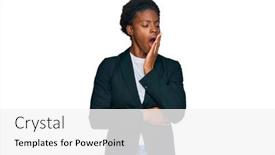  Presentation with sleepiness - Presentation theme consisting of young-african-american-girl-wearing background and a white colored foreground