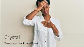  Presentation with fever - Colorful presentation theme enhanced with young-african-american-girl-wearing backdrop and a soft green colored foreground