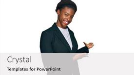  Presentation with african american business - Cool new slide deck with young-african-american-girl-wearing backdrop and a white colored foreground
