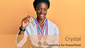  Presentation with kimono - Amazing PPT theme having young-african-american-girl-wearing backdrop and a yellow colored foreground