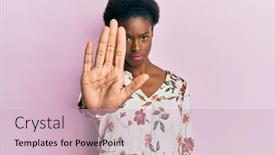  Presentation with sing - Slide deck featuring young-african-american-girl-wearing background and a soft green colored foreground