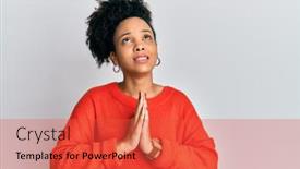  Presentation with african american - Cool new PPT layouts with young-african-american-girl-wearing backdrop and a red colored foreground