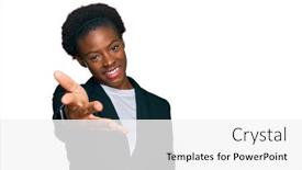  Presentation with african american business - Slide set with young-african-american-girl-wearing background and a white colored foreground