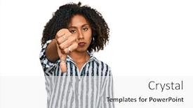  Presentation with american - PPT theme having young-african-american-girl-wearing and a white colored foreground