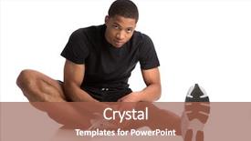  Presentation with healthy - Presentation theme featuring young african american male athlete background and a tawny brown colored foreground