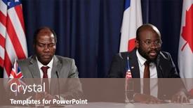  Presentation with african - PPT layouts having young-african-american-male-politician background and a gray colored foreground