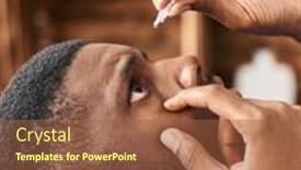  Presentation with drop - PPT theme with young-african-american-man-applying background and a tawny brown colored foreground