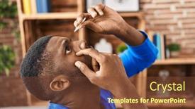  Presentation with drop - Slides consisting of young-african-american-man-applying background and a tawny brown colored foreground