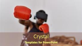  Presentation with boxing - Presentation enhanced with young-african-american-man-boxing background and a tawny brown colored foreground