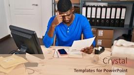  Presentation with african american business - Slide deck featuring young-african-american-man-ecommerce background and a lemonade colored foreground