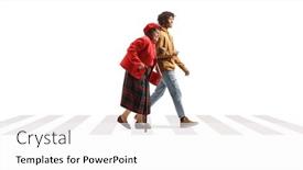  Presentation with helping man - Slides with young-african-american-man-helping background and a white colored foreground