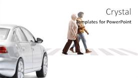  Presentation with helping man - Slide set with young-african-american-man-helping background and a white colored foreground