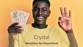  Presentation with united kingdom - Colorful PPT theme enhanced with young-african-american-man-holding backdrop and a yellow colored foreground