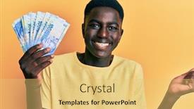  Presentation with proud american - Audience pleasing slides consisting of young-african-american-man-holding backdrop and a yellow colored foreground