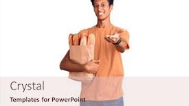  Presentation with acceptance - PPT theme consisting of young-african-american-man-holding background and a lemonade colored foreground