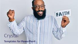  Presentation with proud american - Presentation theme consisting of young-african-american-man-holding background and a lemonade colored foreground