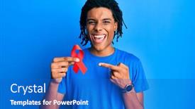 Presentation with african american wedding - Colorful slide deck enhanced with young-african-american-man-holding backdrop and a cobalt blue colored foreground
