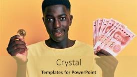  Presentation with chinese american - Colorful presentation design enhanced with young-african-american-man-holding backdrop and a yellow colored foreground