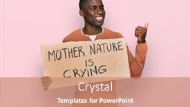  Presentation with african american protest - Presentation theme enhanced with young-african-american-man-holding background and a coral colored foreground