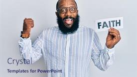  Presentation with faith - Theme having young-african-american-man-holding background and a lemonade colored foreground