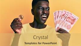  Presentation with chinese american - Colorful slide deck enhanced with young-african-american-man-holding backdrop and a yellow colored foreground