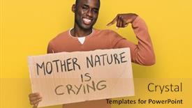  Presentation with african american protest - Presentation enhanced with young-african-american-man-holding background and a yellow colored foreground