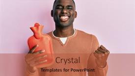 Presentation with water heat - Cool new presentation theme with young-african-american-man-holding backdrop and a red colored foreground