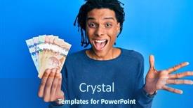  Presentation with african american seniors - Presentation having young-african-american-man-holding background and a ocean colored foreground