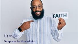  Presentation with faith - Slide set with young-african-american-man-holding background and a lemonade colored foreground