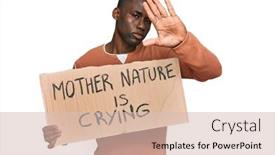  Presentation with african american protest - Colorful slide deck enhanced with young-african-american-man-holding backdrop and a lemonade colored foreground