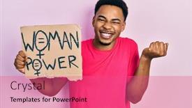  Presentation with proud american - Presentation featuring young-african-american-man-holding background and a  colored foreground