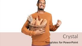  Presentation with proud american - Slide deck with young-african-american-man-holding background and a  colored foreground