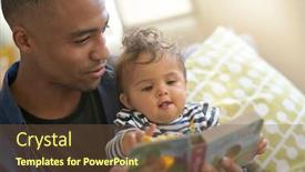  Presentation with african american baby - Colorful slide set enhanced with young-african-american-man-reading backdrop and a tawny brown colored foreground