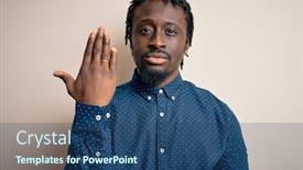  Presentation with african american marriage - PPT theme enhanced with young-african-american-man-showing background and a ocean colored foreground