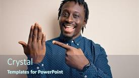  Presentation with african american marriage - Slides consisting of young-african-american-man-showing background and a ocean colored foreground