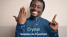  Presentation with african american marriage - Audience pleasing slide set consisting of young-african-american-man-showing backdrop and a ocean colored foreground