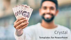  Presentation with african american collaboration - Beautiful presentation theme featuring young-african-american-man-smiling backdrop and a sky blue colored foreground