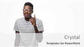  Presentation with navy - Theme featuring young-african-american-man-wearing background and a white colored foreground