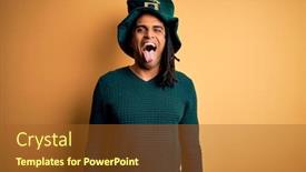  Presentation with clover - PPT layouts having young-african-american-man-wearing background and a tawny brown colored foreground