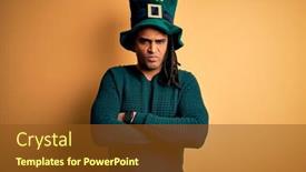  Presentation with clover - Slide deck with young-african-american-man-wearing background and a tawny brown colored foreground