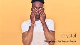  Presentation with vision - Presentation theme having young-african-american-man-wearing background and a yellow colored foreground