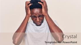  Presentation with migraine - Amazing theme having young-african-american-man-wearing backdrop and a soft green colored foreground
