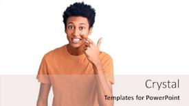  Presentation with african beauty - Colorful slides enhanced with young-african-american-man-wearing backdrop and a lemonade colored foreground