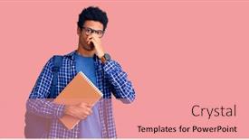  Presentation with bad breath - Slide deck featuring young-african-american-man-wearing background and a coral colored foreground