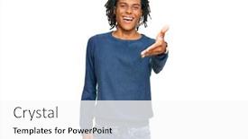  Presentation with african american business - Beautiful presentation featuring young-african-american-man-wearing backdrop and a white colored foreground