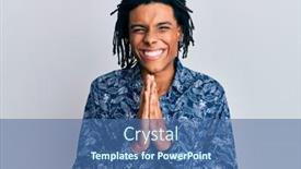  Presentation with 80s - PPT theme featuring young-african-american-man-wearing background and a ocean colored foreground