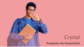  Presentation with american energy - Presentation design enhanced with young-african-american-man-wearing background and a coral colored foreground