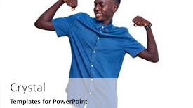  Presentation with proud american - Theme with young-african-american-man-wearing background and a white colored foreground